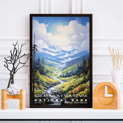 Great Smoky Mountains National Park Poster, Travel Art, Office Poster, Home Decor | S6 - image5